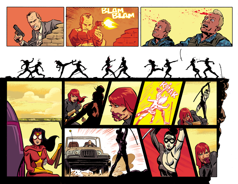 Illustration for article titled Marvel artists walk through the creation of kickass fight sequences in comics